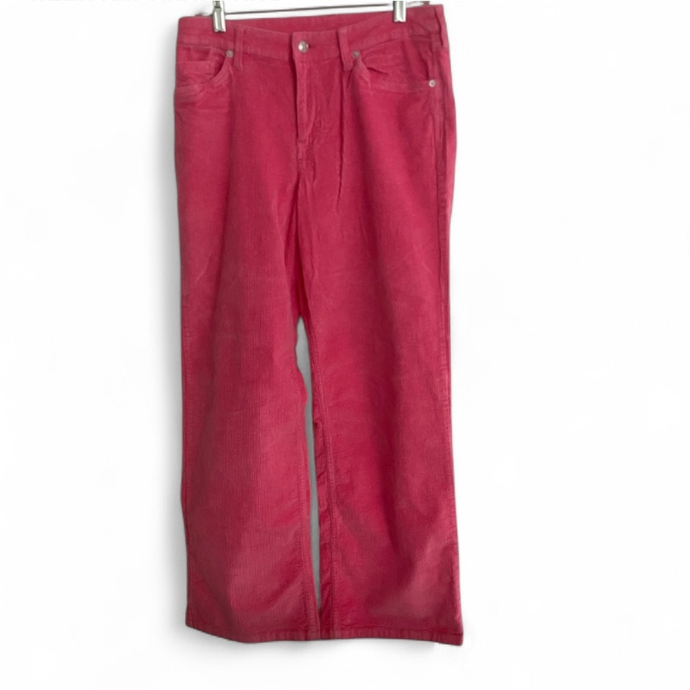BP BUBBLEGUM PINK CORDUROY WIDE LEG PANTS SIZE 28 BEACHY COLORFUL SOFT COMFY